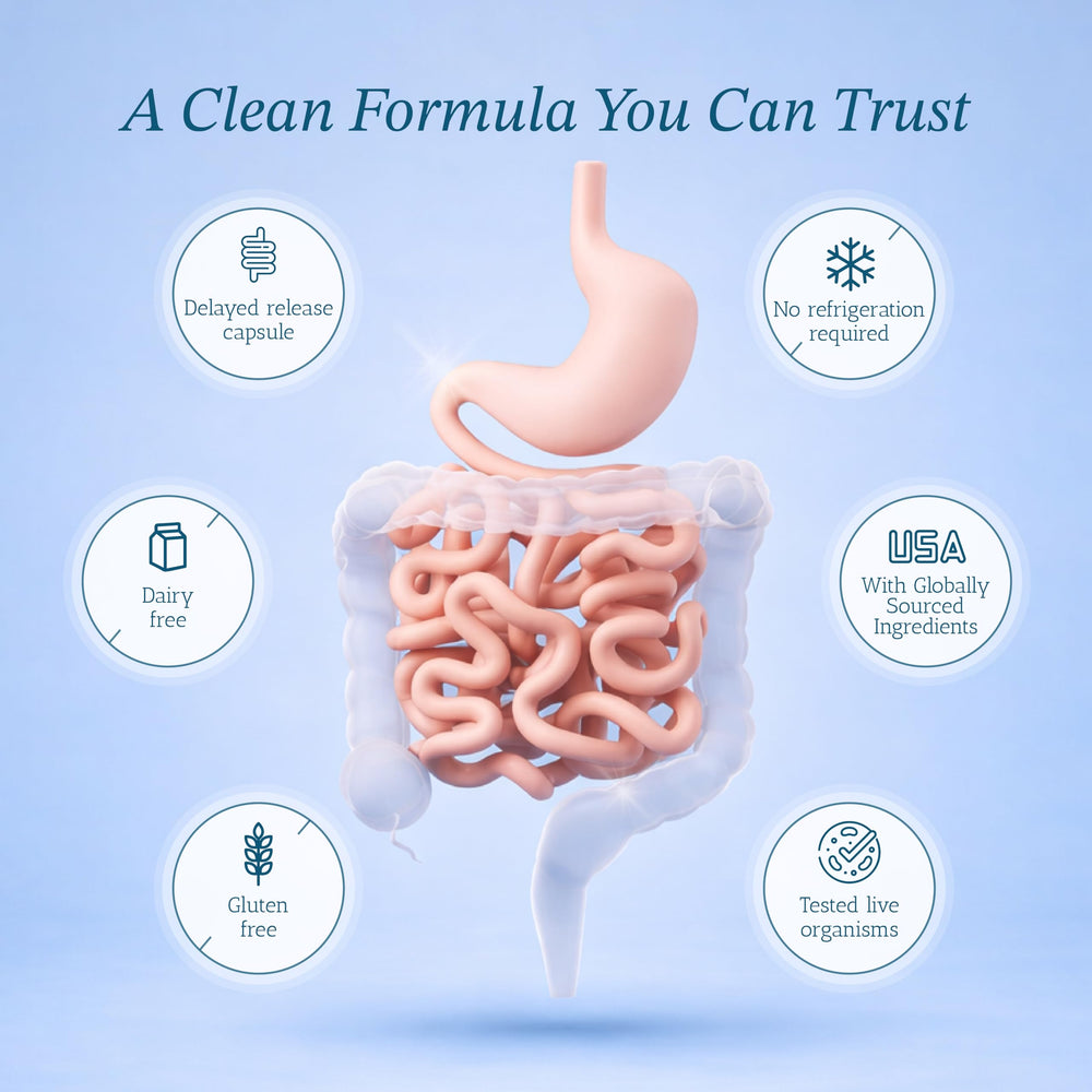 Vitamin Bounty Pro-50 bottle with glass of water illustrating easy daily use