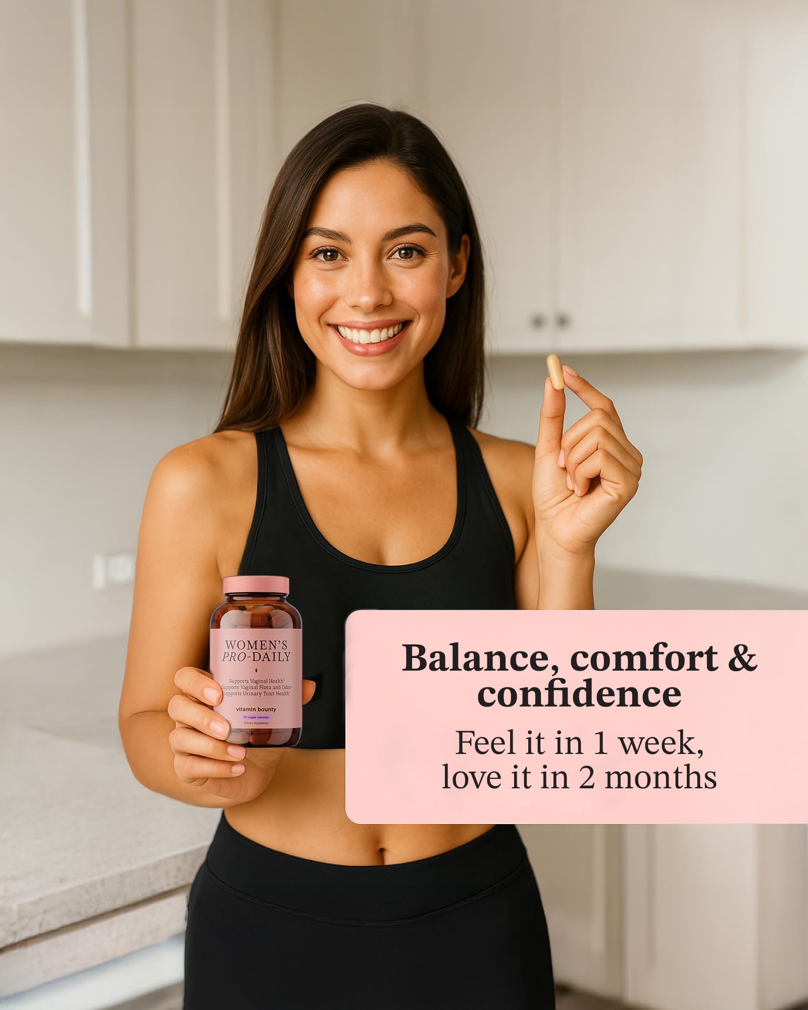 Close-up of Vitamin Bounty Women's Pro-Daily Probiotic capsules.