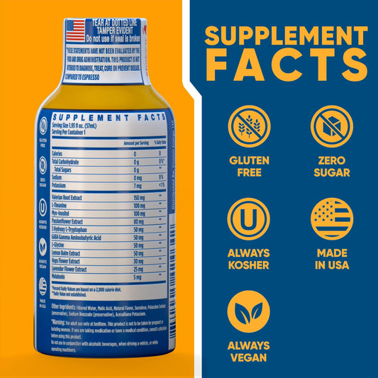Vitamin Energy 8Hour Sleep Shot pour showcases a convenient bedtime ritual