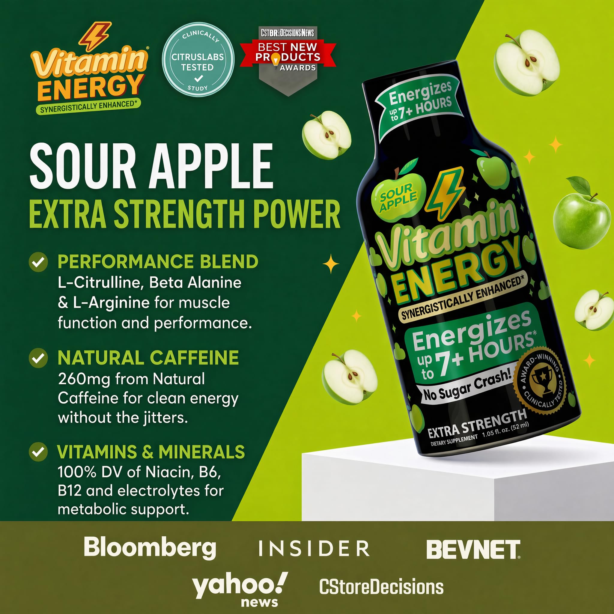 Vitamin Energy acabado ingredientes clave con vitaminas y aminoácidos