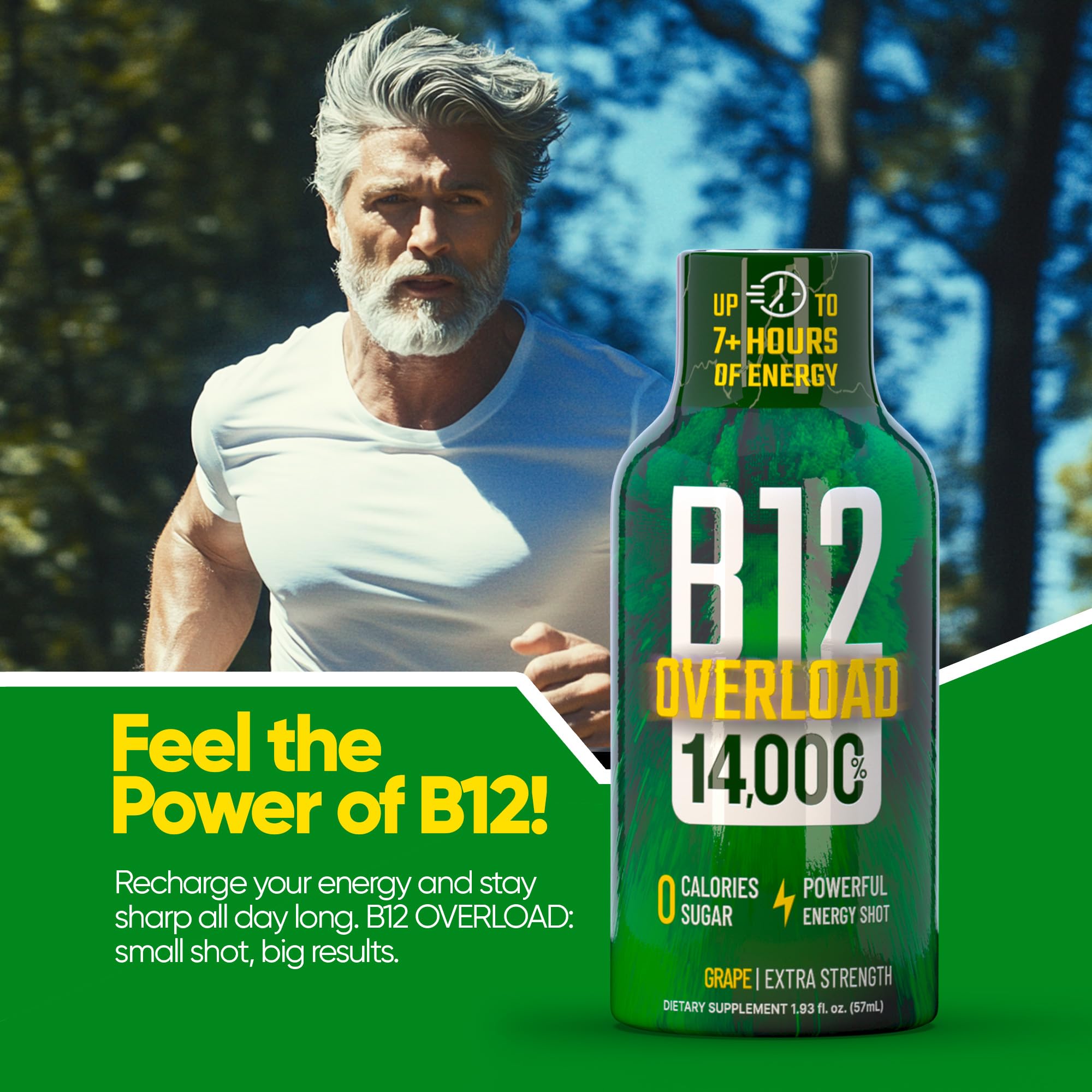 Vitamin Energy B12 Overload grape packaging signals a 48-pack for convenience