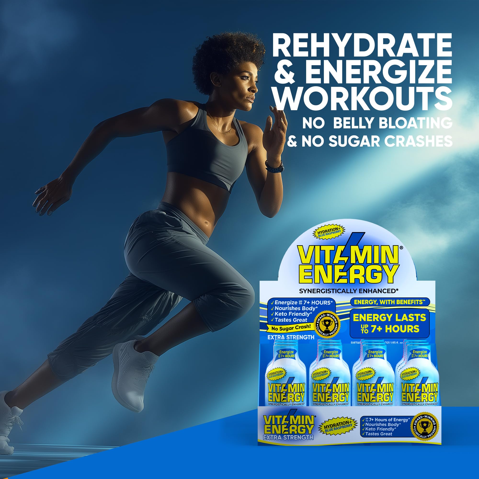 Vitamin Energy Hydration+ compact shot fits gym bag