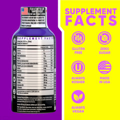 Vitamin Energy Focus+ Berry Shot held in hand for on-the-go productivity