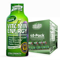 Vitamin Energy Focus+ grape shot bottle for focused energy