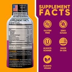 Vitamin Energy Grape Shot pour action shows immediate energy boost for tasks.