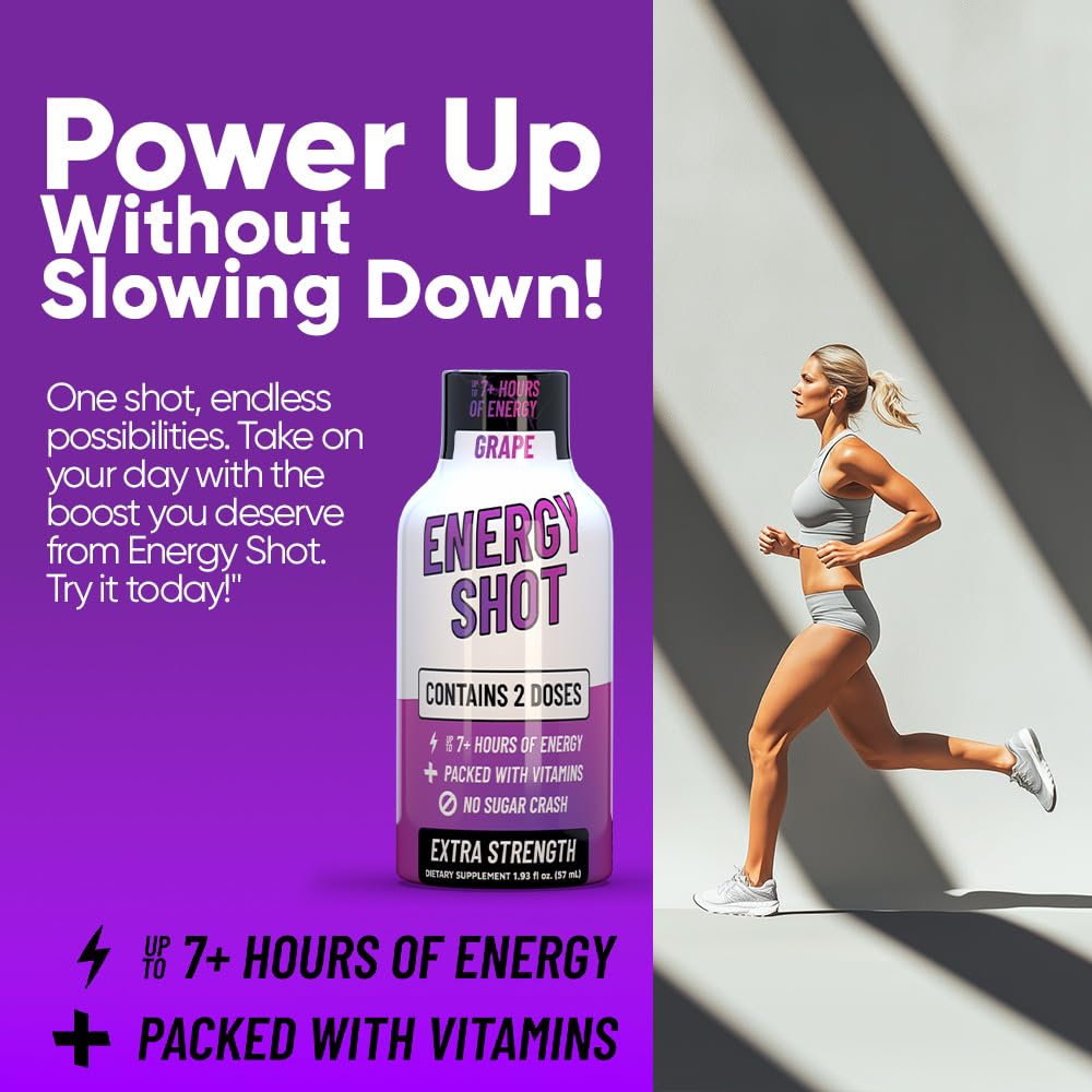 Serving options and half or full shot use shown for flexible energy planning.