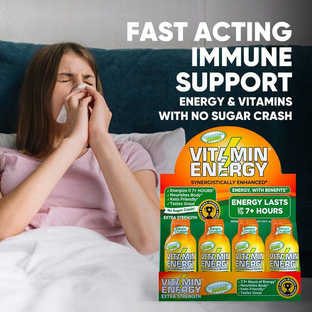 Front view of Vitamin Energy Immune+ box for easy grabbing.