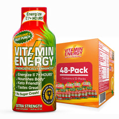 Vitamin Energy Immune+ fruit punch shot pack for on-the-go energy.