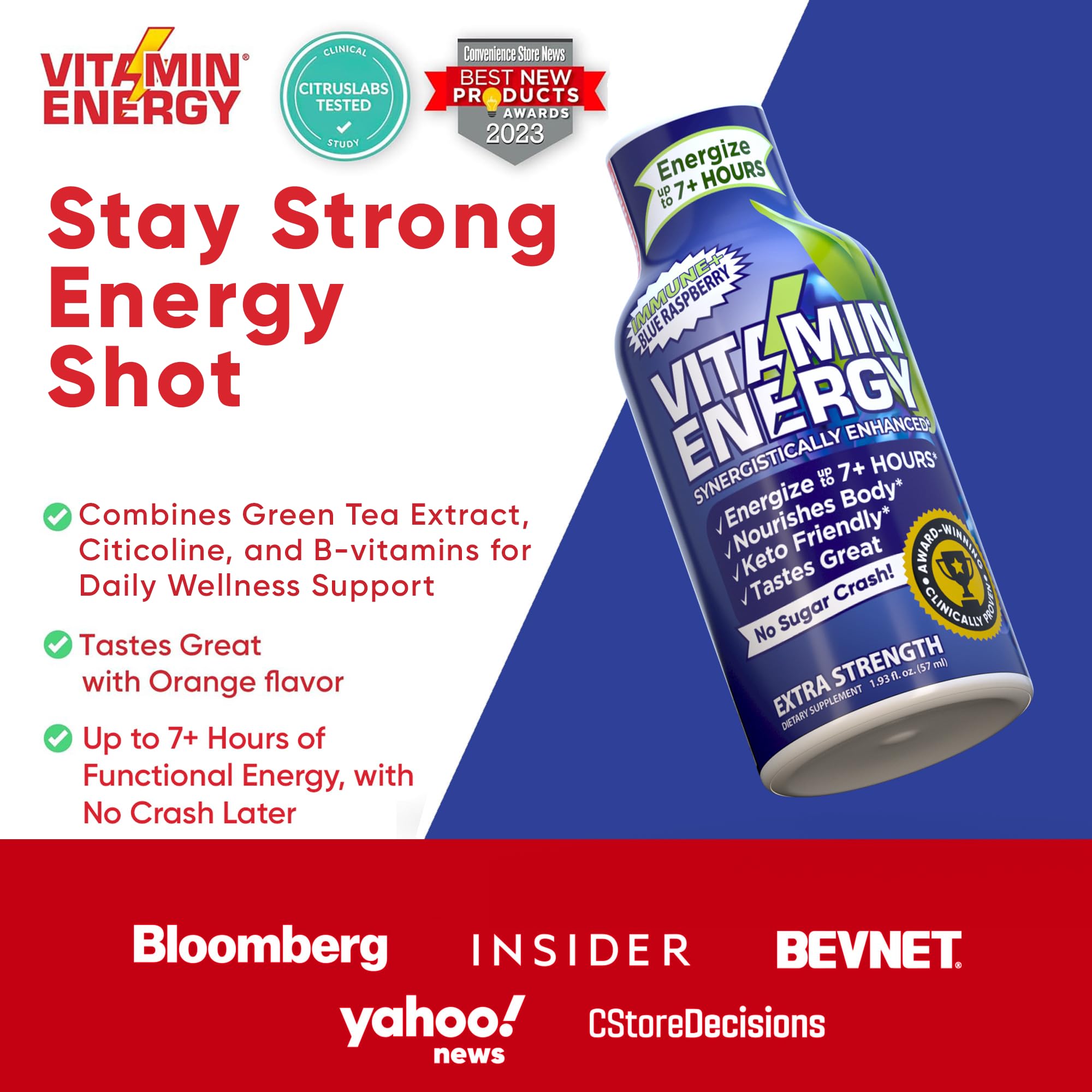 Vitamin Energy Immune+ served over ice for a refreshing energy lift