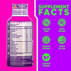 Pouring Vitamin Energy Mood+ Tropical Berry for sustained focus during work