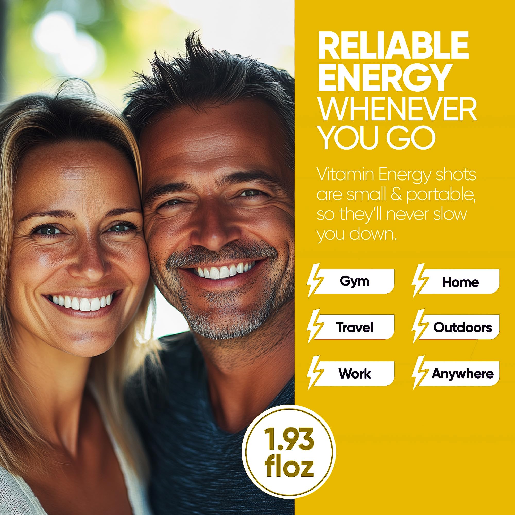 Vitamin Energy plant-based caffeine image focuses on 260mg caffeine for alertness