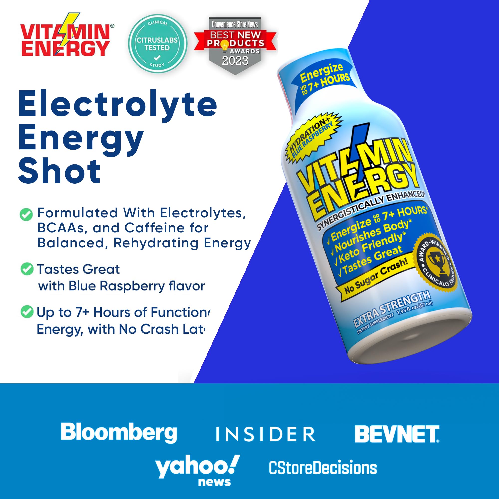 Vitamin Energy Hydration+ zero sugar formula for keto