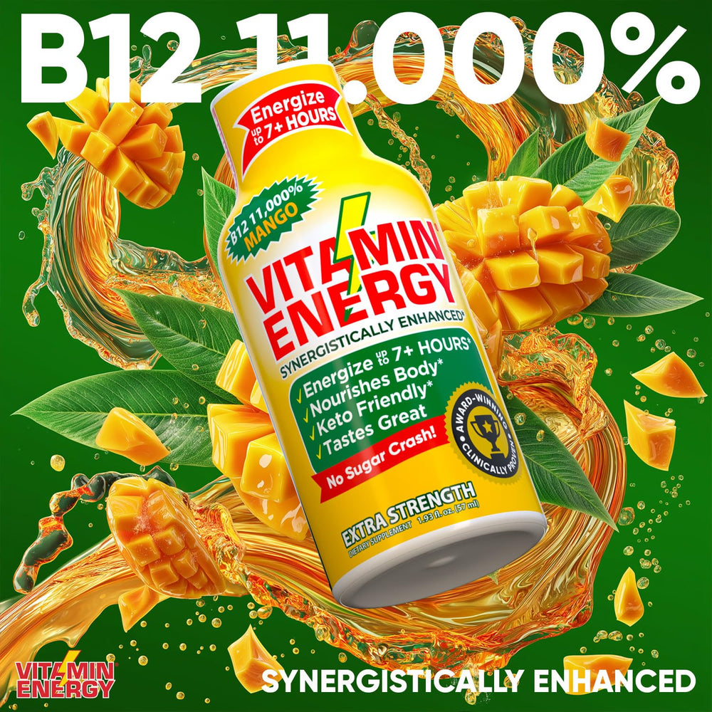 Vitamin Energy zero sugar icon emphasizes keto-friendly, no-calorie energy option