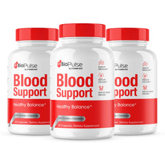 Vitamin Evo Biopulse bottle with pills for daily blood support.