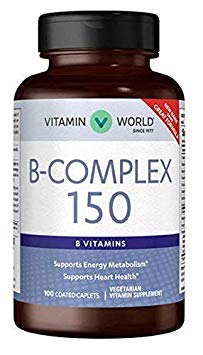 Vitamin World B-Complex caplets for daily energy support and metabolism