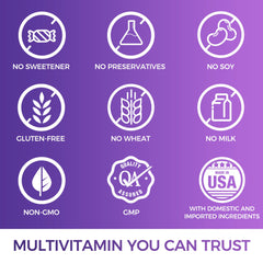 Vitamin World Ultra 360 Women 50+ back label notes American-made quality.