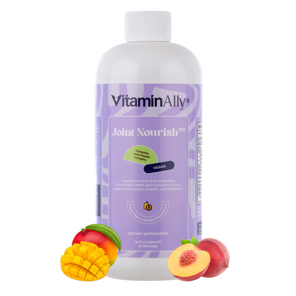 Vitaminally Joint Nourish bottle front showing vegan joint support.