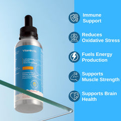 Vitaminally Liposomal Men's Drops strawberry mint flavor delivers refreshing taste.