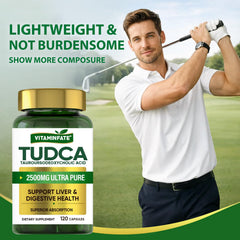 VITAMINFATE Tudca bottle label close-up showing authentic ingredient and high potency.