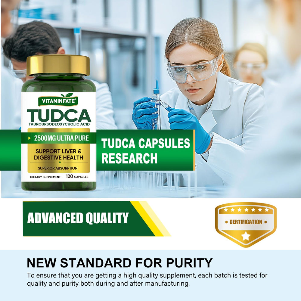 VITAMINFATE Tudca liver support on shelf highlighting premium wellness option.