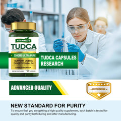 VITAMINFATE Tudca liver support on shelf highlighting premium wellness option.