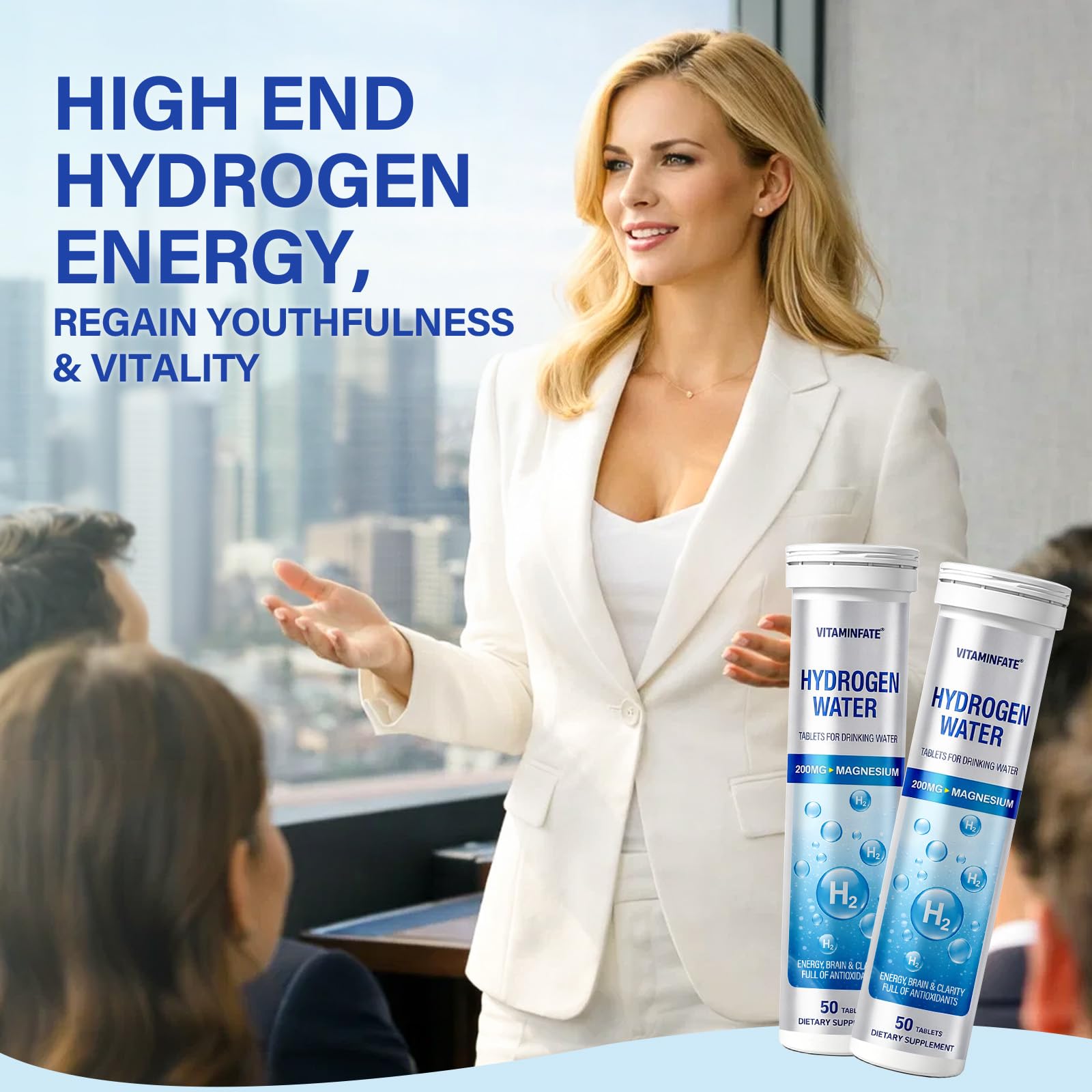 VITAMINFATE two-pack bottles offer on-the-go wellness for home or office.