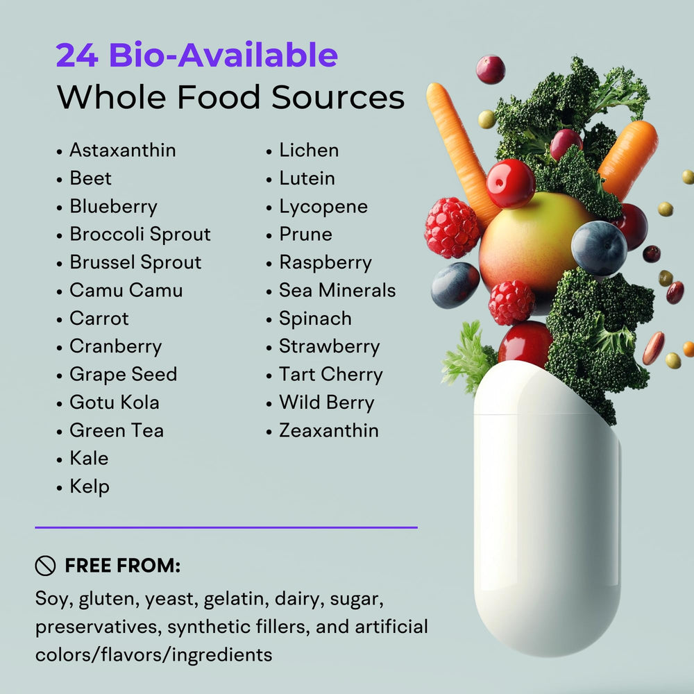 VitaminIQ fruit and veggie blend reflects concentrated nutrition.