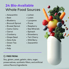 VitaminIQ fruit and veggie blend reflects concentrated nutrition.