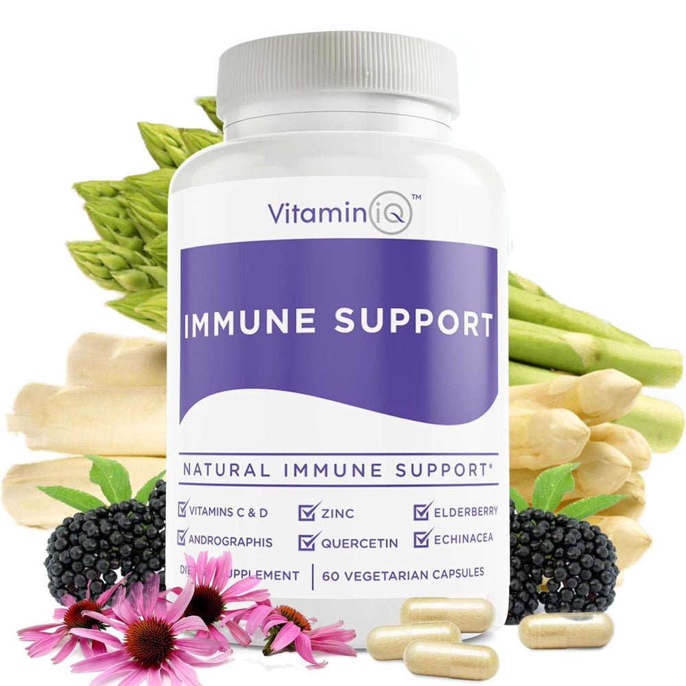 VitaminIQ Immune Support bottle front for everyday resilience