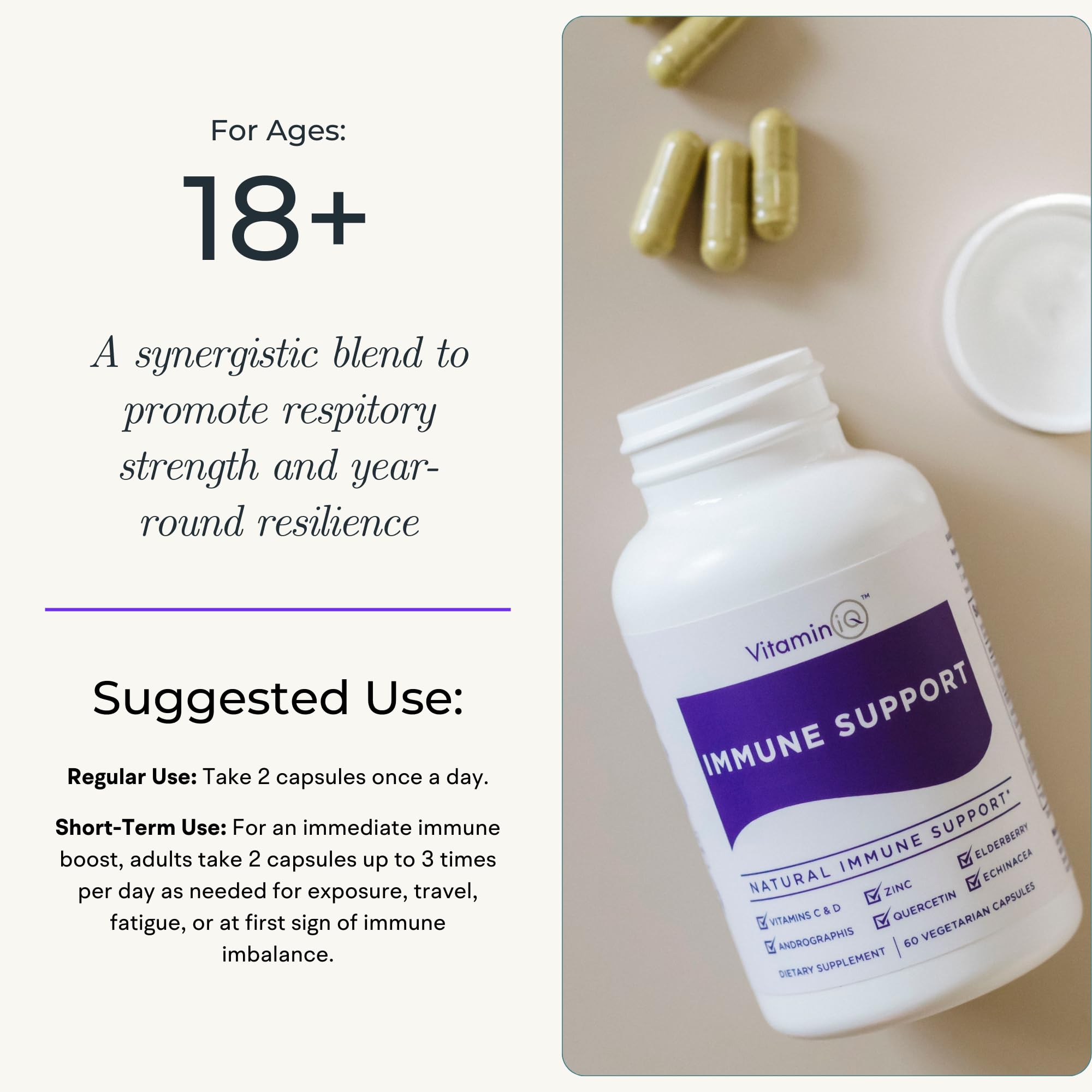 VitaminIQ Immune daily-use scene on kitchen counter