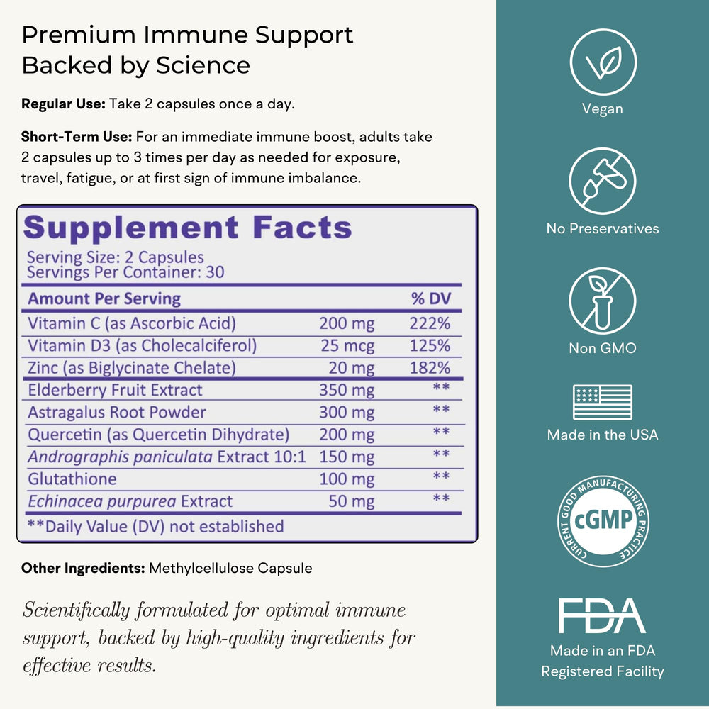 VitaminIQ Immune Support packaging box on shelf