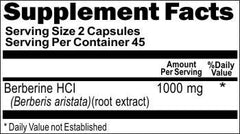 Vitamins Because berberine bottle back shows supplement facts and ingredients