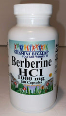 Vitamins Because berberine bottle front shows high potency 1000 mg per serving