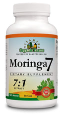 Vitamins Organic Farms Moringa7 bottle front showing natural ingredients for daily vitality