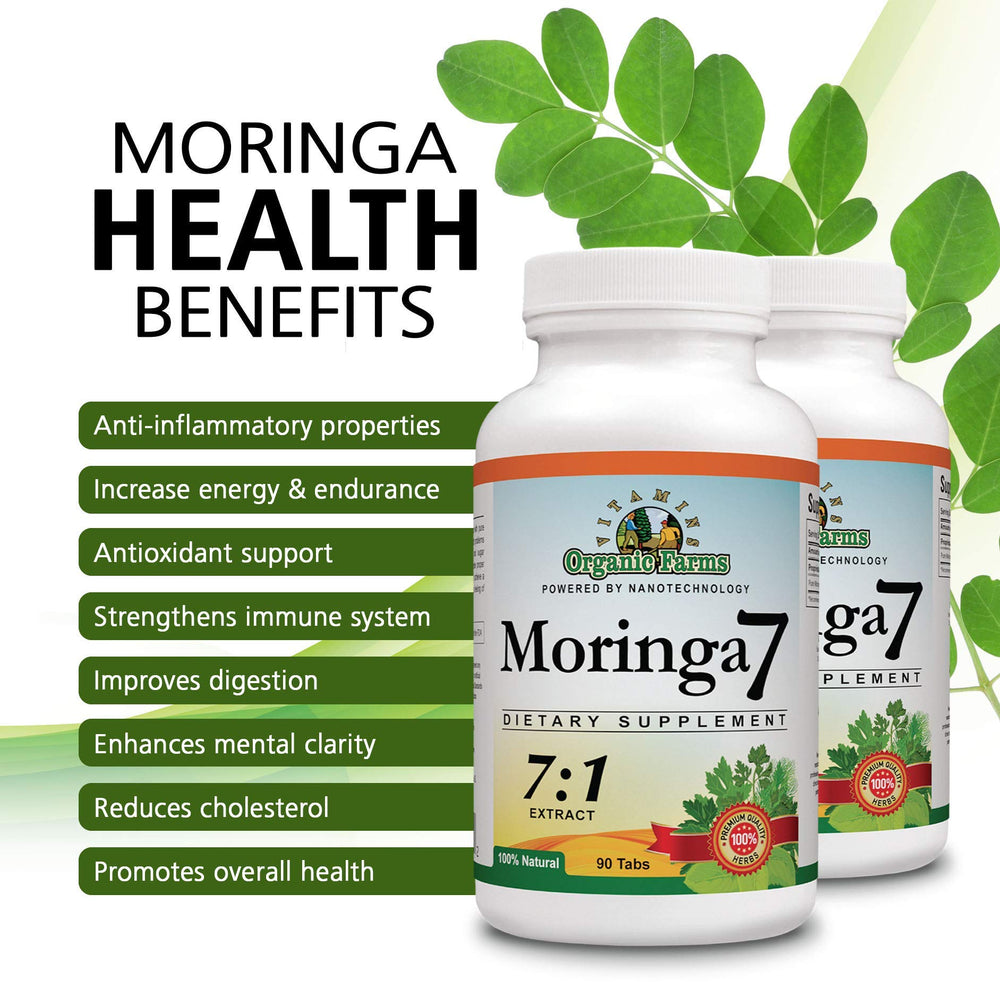 Vitamins Organic Farms Moringa7 daily dosage spoon demonstrates easy daily use
