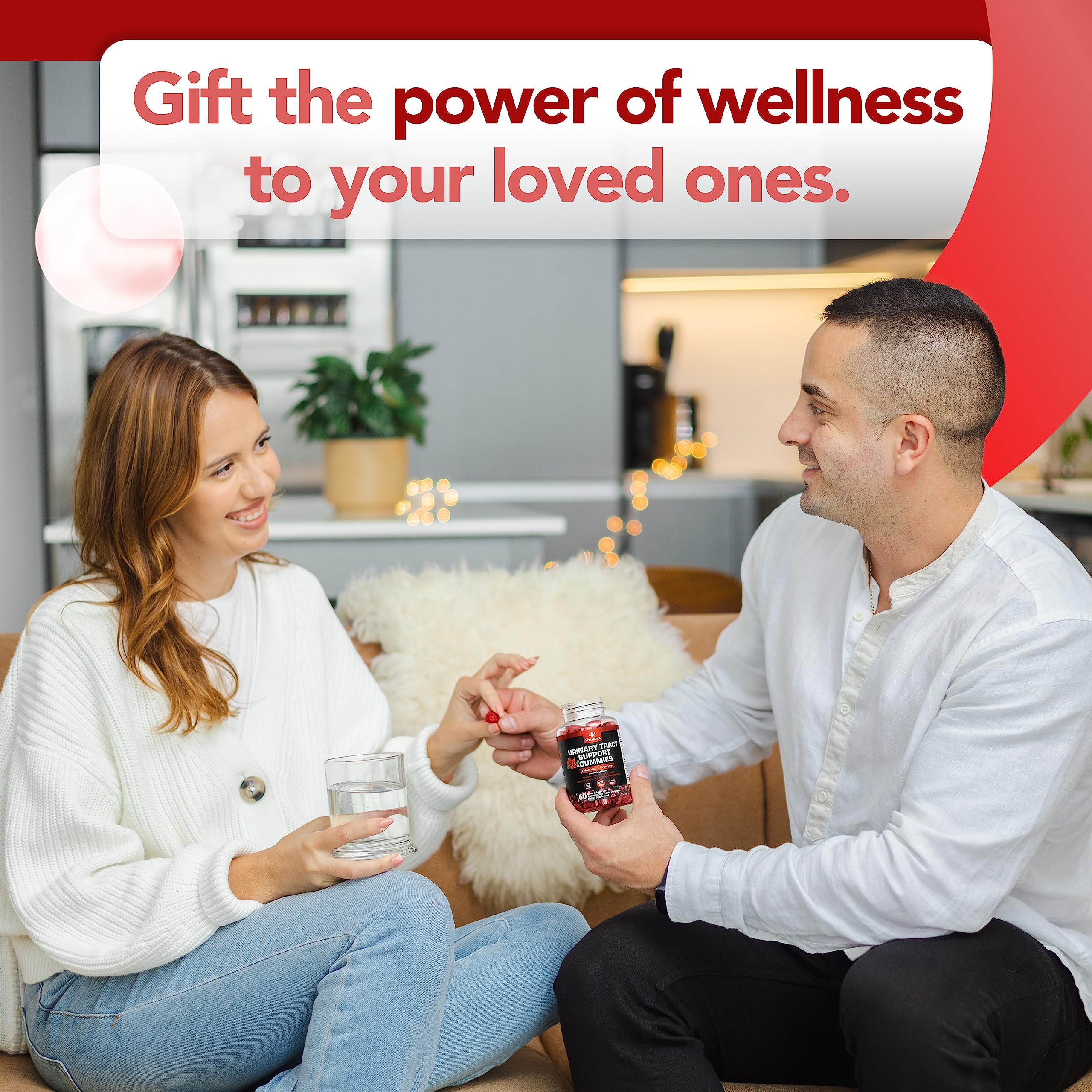 VITAMIZED Cranberry D-Mannose Gummies label emphasizes active ingredients.