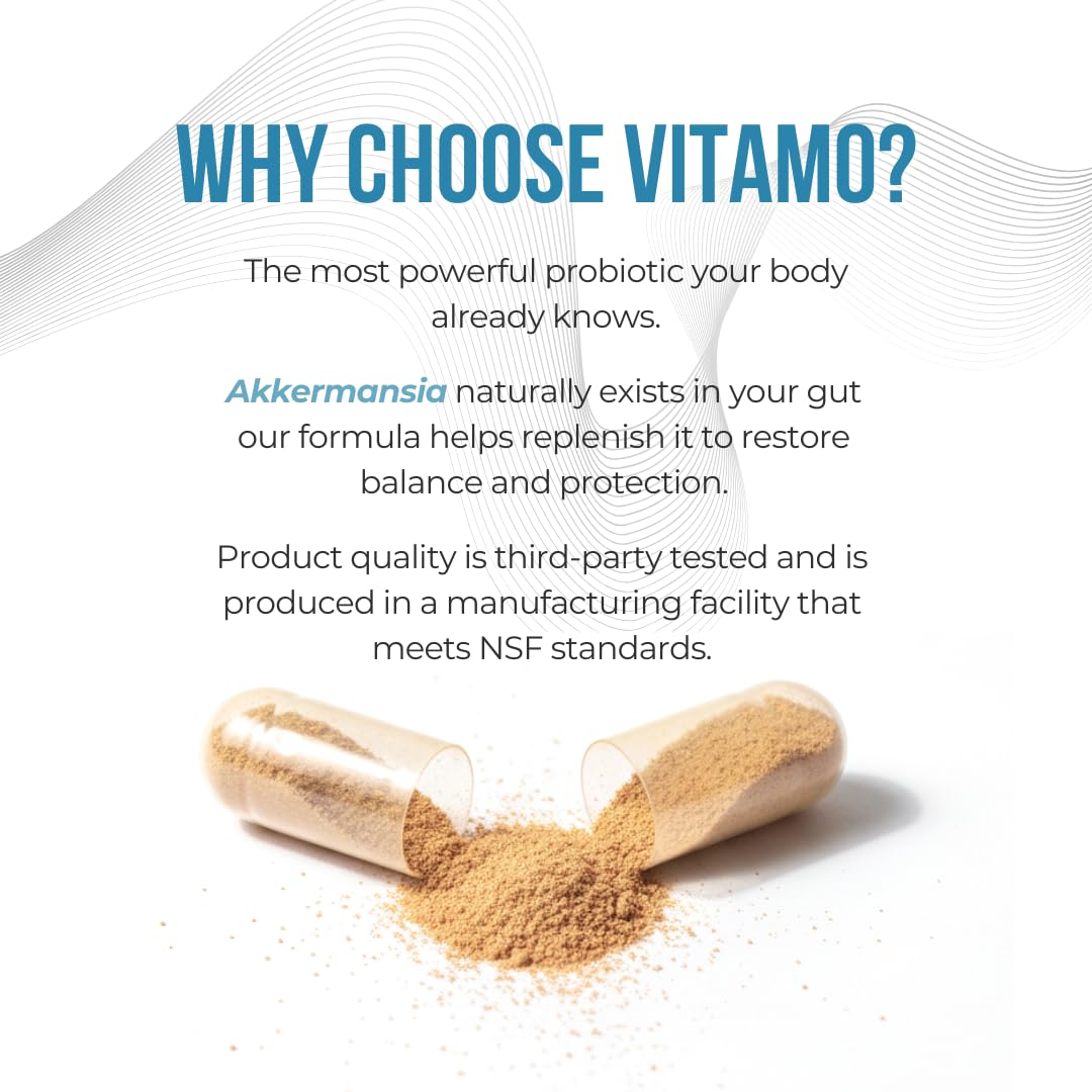 Vitamo packaging with NSF and GMP seals underlines quality