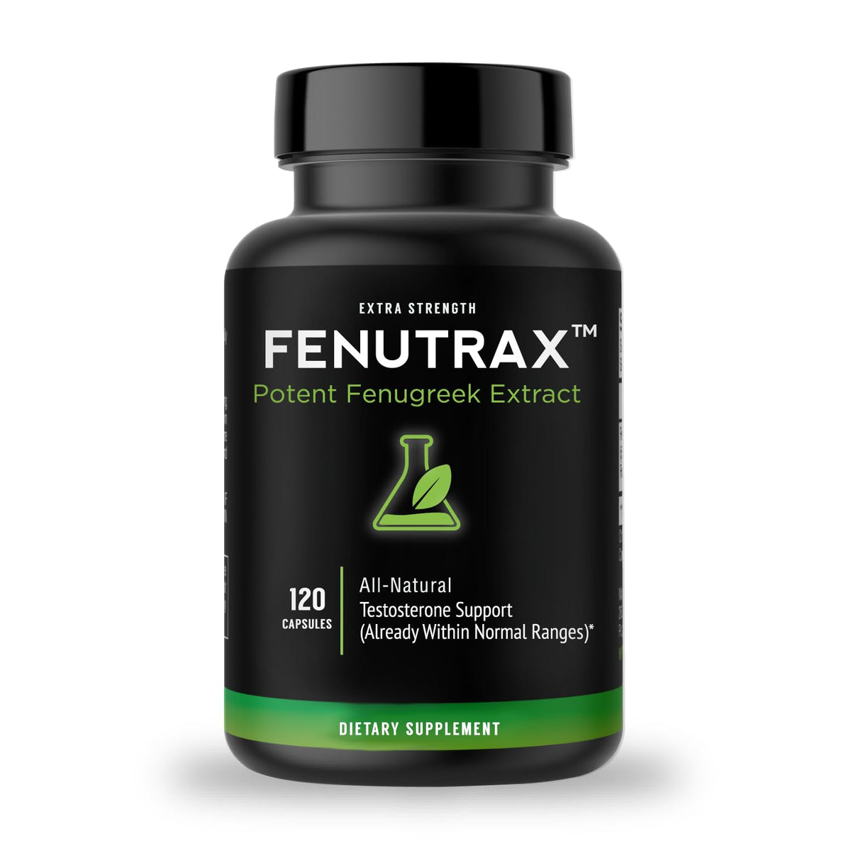 VitaMonk FenuTrax capsules bottle on countertop for daily wellness routine.