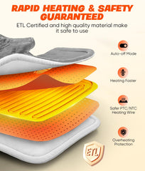 VITANEST 7-foot cord enables flexible positioning on bed, couch, or chair.
