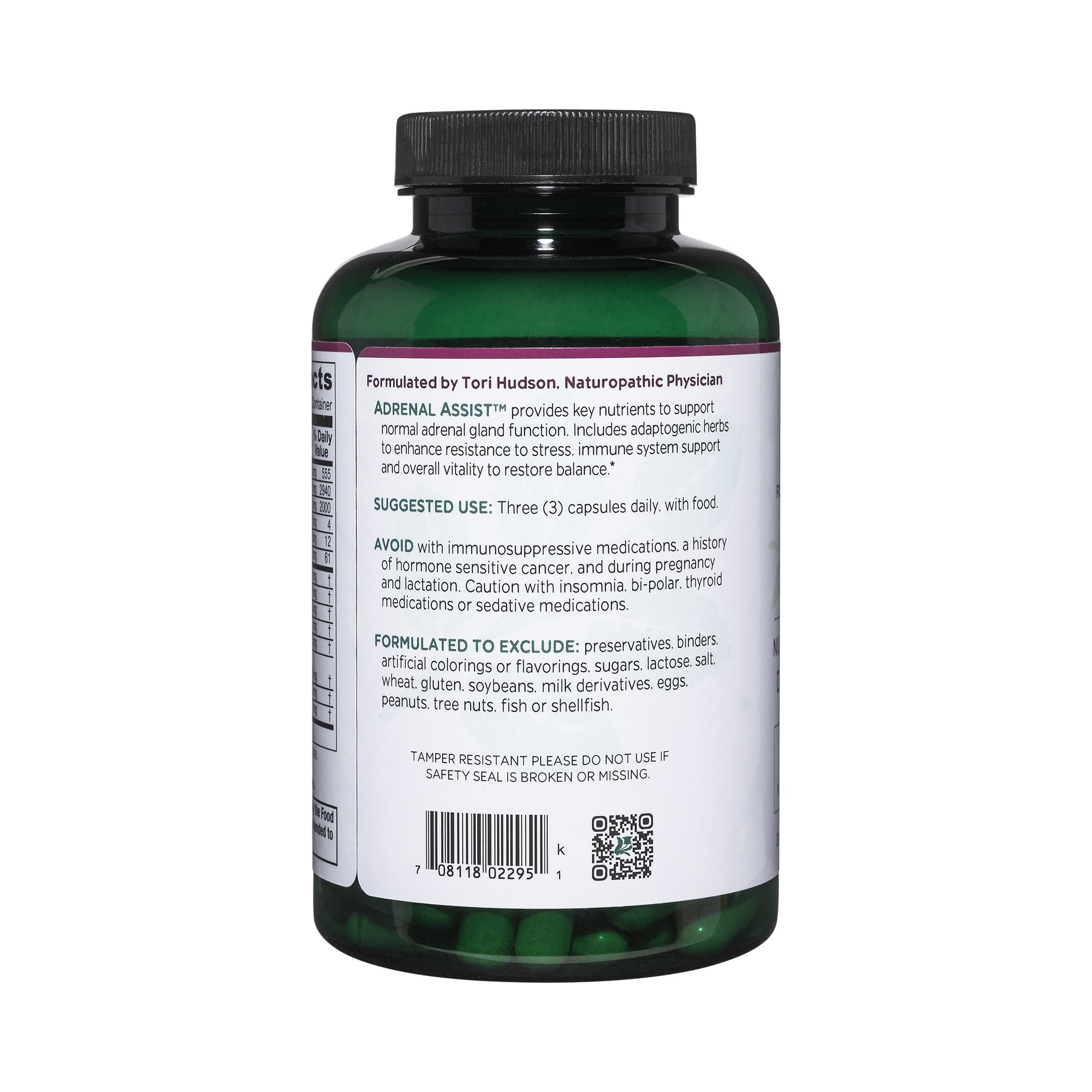 Vitanica Adrenal Assist capsules in hand for convenient daily use