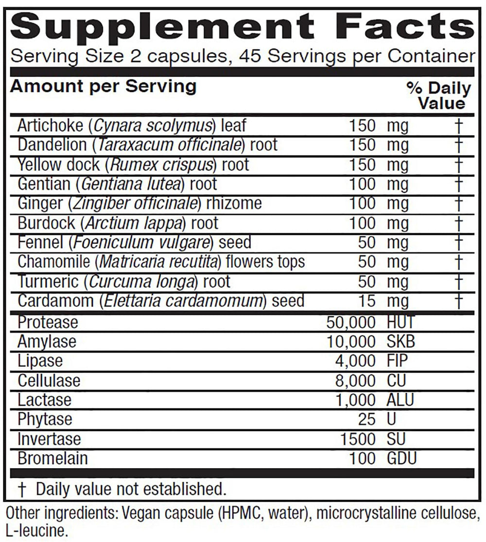 Vitanica Bitters Extra capsules close-up showing vegan digestion support