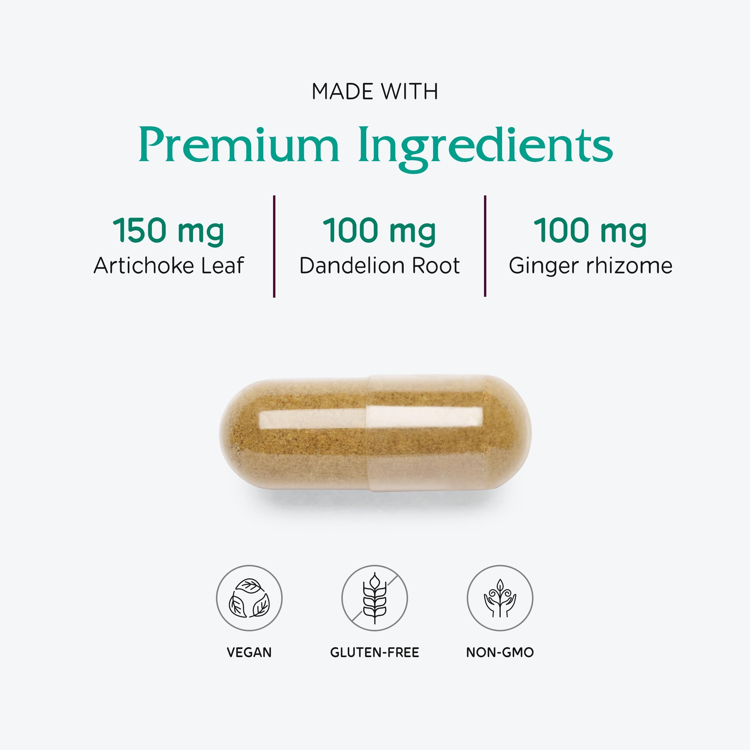 Vitanica Bitters Extra label detail highlighting additive-free vegan formula