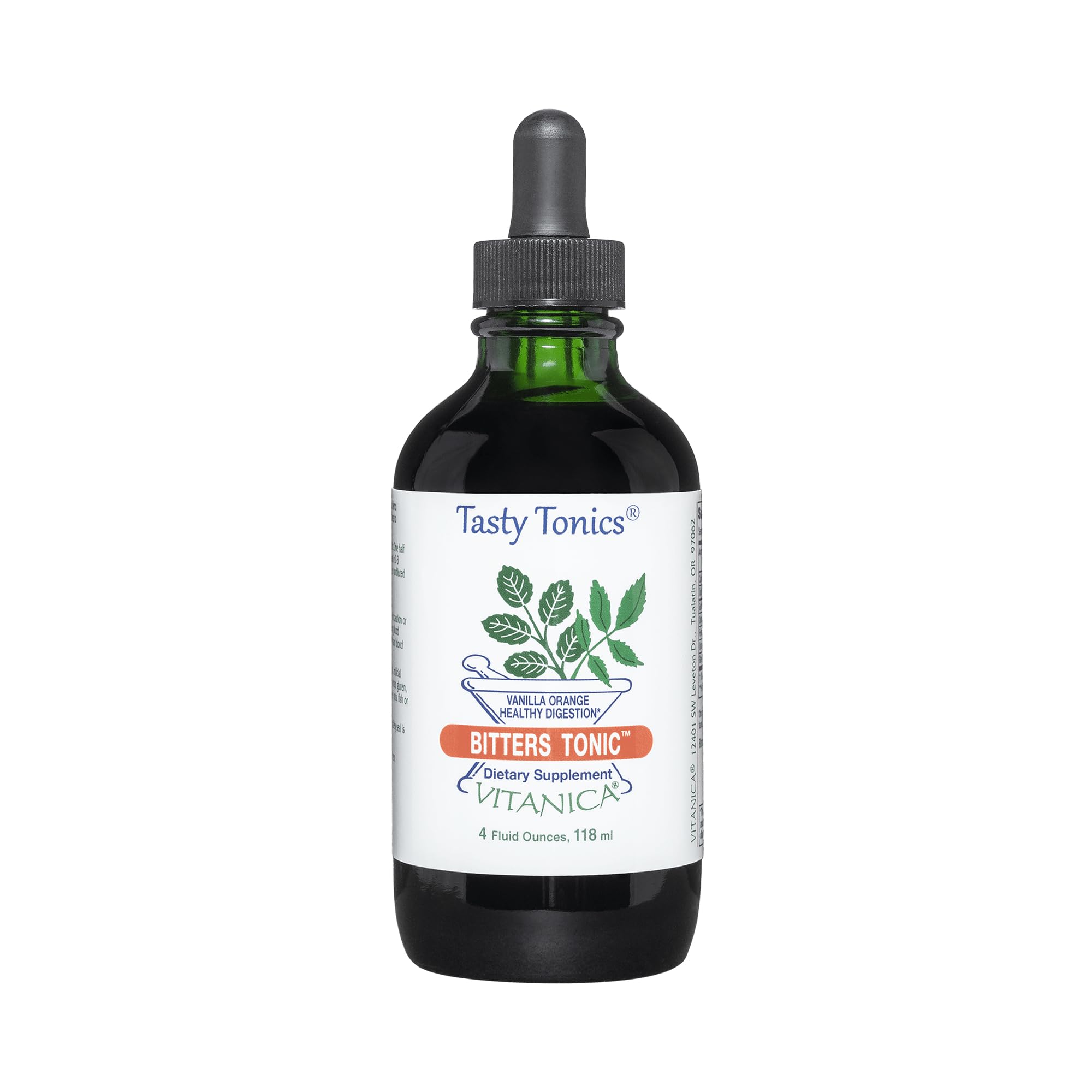 Vitanica Bitters Tonic vanilla orange bottle for daily digestion support