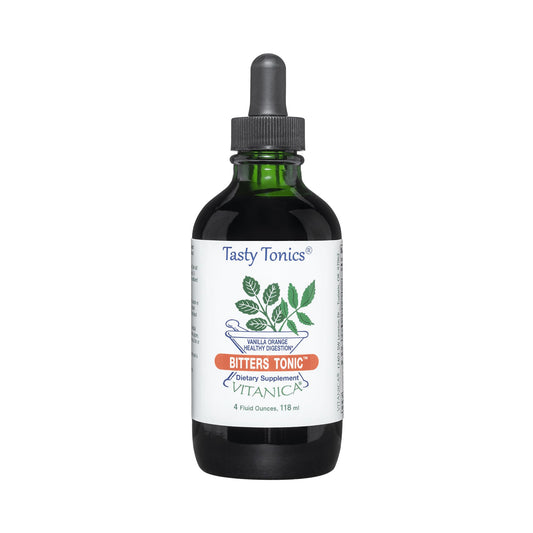 Vitanica Bitters Tonic vanilla orange bottle for daily digestion support