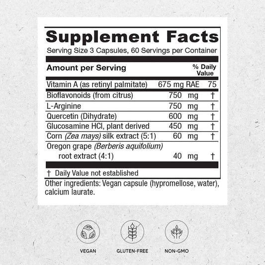 Vitanica Bladder Ease capsules close-up illustrating easy-to-take urinary health support.