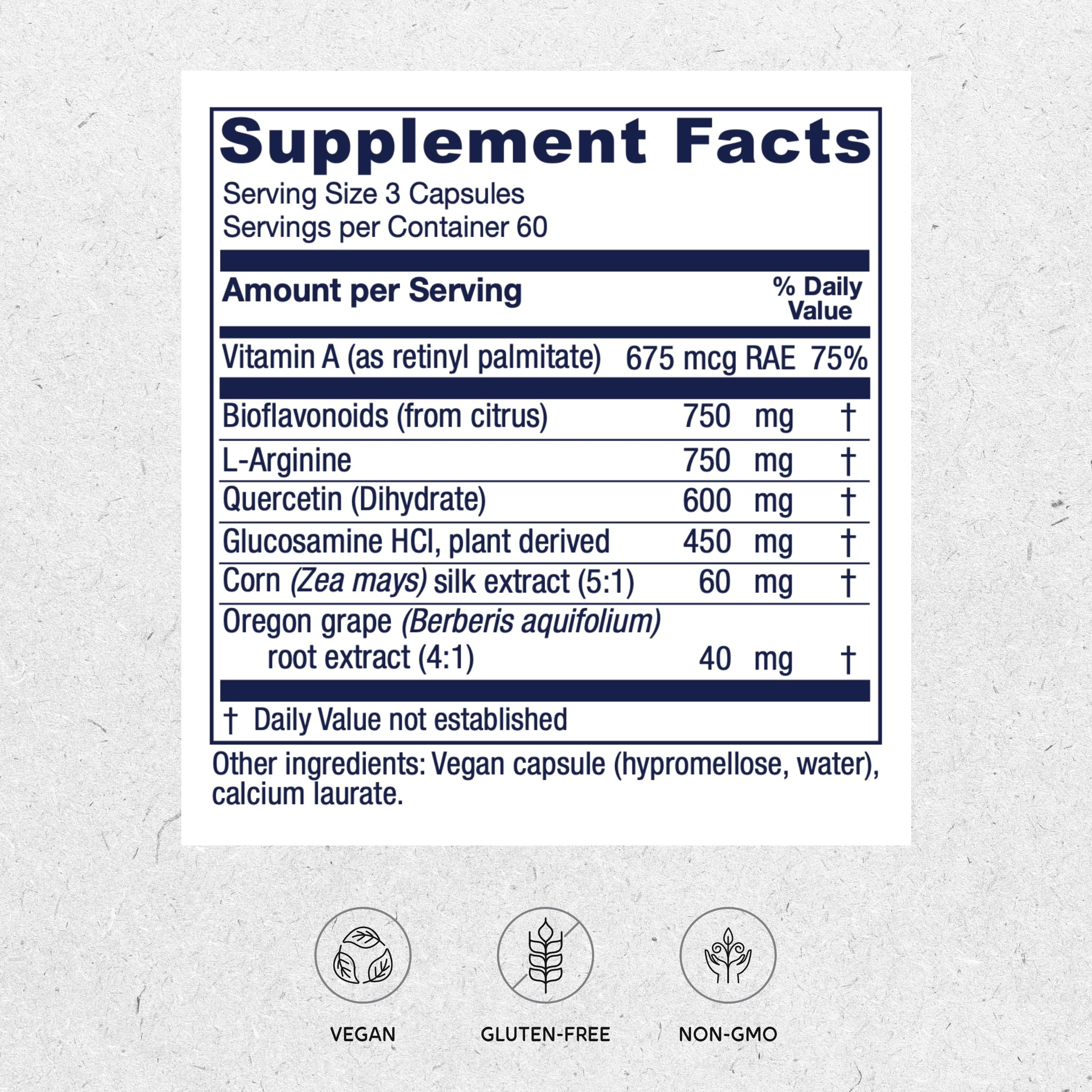 Vitanica Bladder Ease capsules closeup highlights vegan, allergen-free formula