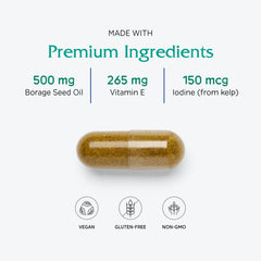 Vitanica Breast Cycle Blend capsules highlight a vegan, plant-based approach to daily wellness.