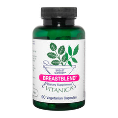 Vitanica BreastBlend capsules shown for daily breast health support