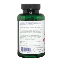 Vitanica BreastBlend label close-up highlighting vegan formula