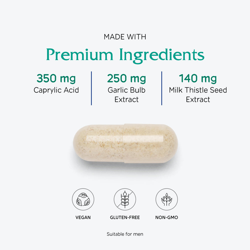 Vitanica Candidastat ingredients list presents 4 to 1 Oregon grape root extract.